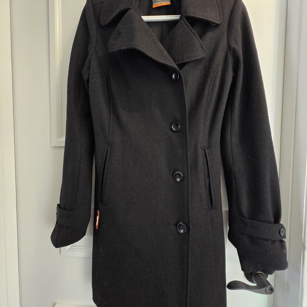 Women's Black Wool Coat